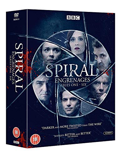 DVD cover for "Spiral" series one to six, featuring cast portraits.