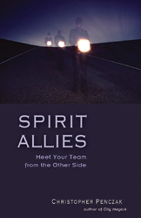 Book cover: dark road leading to silhouetted figures, text "Spirit Allies".