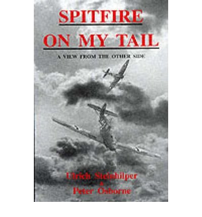 Book cover depicting a German fighter plane pursued by a Spitfire.