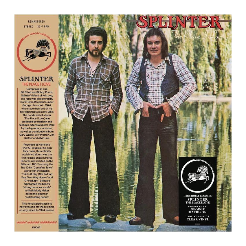 Vinyl record cover for Splinter’s “The Place I Love” with band photo.