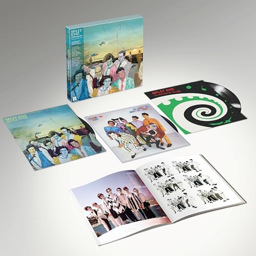Split Enz "Enzyclopedia" vinyl box set with records and booklet.