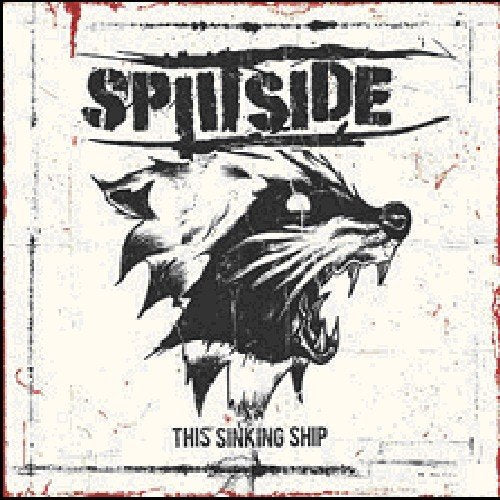 CD cover: black and white wolf illustration with band name “Splitside”.