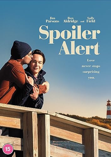 Spoiler Alert" DVD cover featuring two men embracing on a boardwalk.