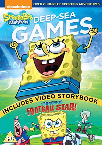 SpongeBob SquarePants DVD cover featuring characters playing sports underwater.