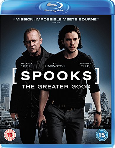 Spooks: The Greater Good" Blu-ray cover featuring Kit Harington and Peter Firth.