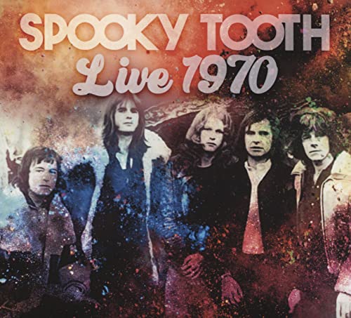 Spooky Tooth album cover: band photo with "Live 1970" text overlay.