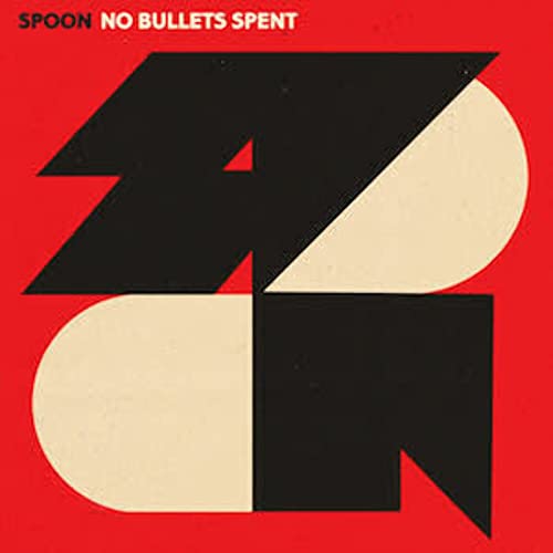 Spoon album cover: abstract red and beige geometric design.