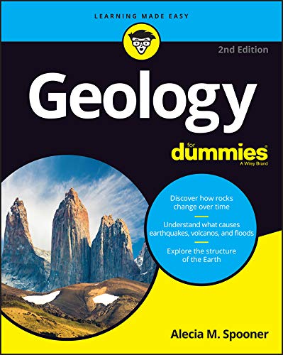 Book cover for "Geology For Dummies," 2nd Edition, with mountain landscape.