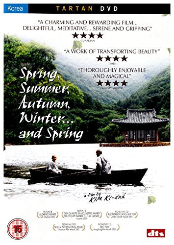 DVD cover for “Spring, Summer, Autumn, Winter & Spring” featuring a boat.