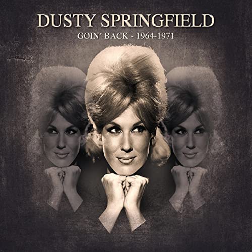 Dusty Springfield album cover, "Goin' Back 1964-1971", sepia toned.