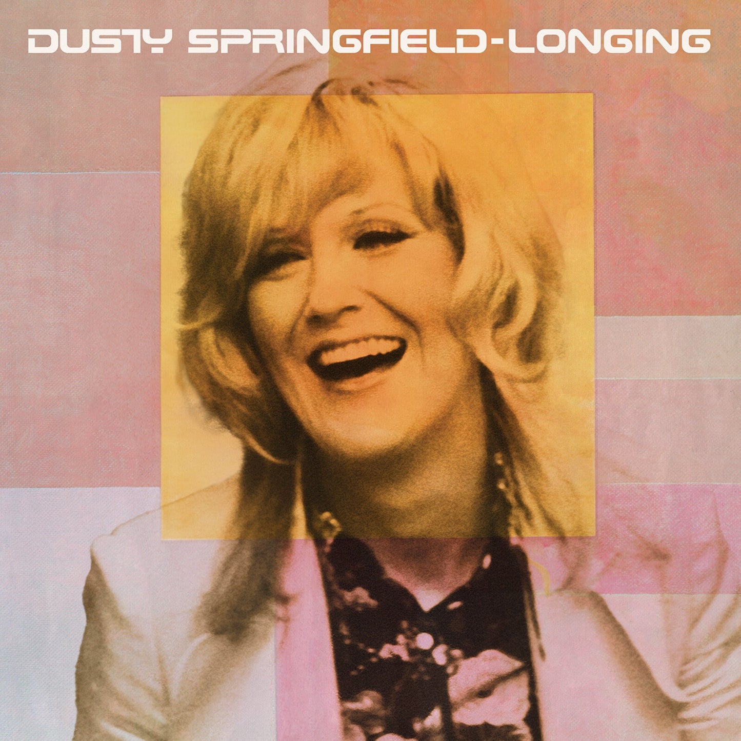 Dusty Springfield album cover, portrait with layered pink and yellow blocks.