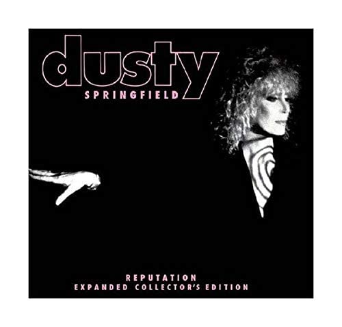 Cover of "Dusty Springfield - Reputation," featuring Dusty Springfield's profile in black and white.