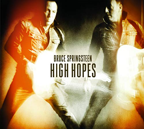 Bruce Springsteen “High Hopes” CD cover with a blurred, split portrait.
