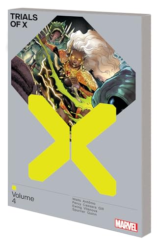 “Trials of X Vol. 4” book cover featuring Storm and a large yellow X.