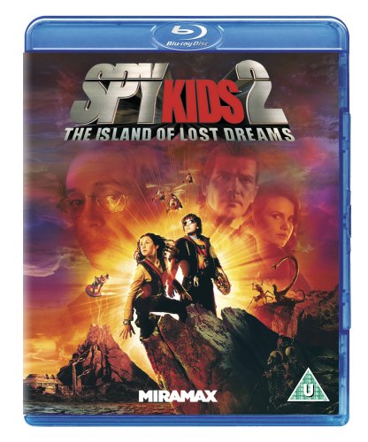 Spy Kids 2" Blu-ray cover featuring children and adults in a fantastical landscape.