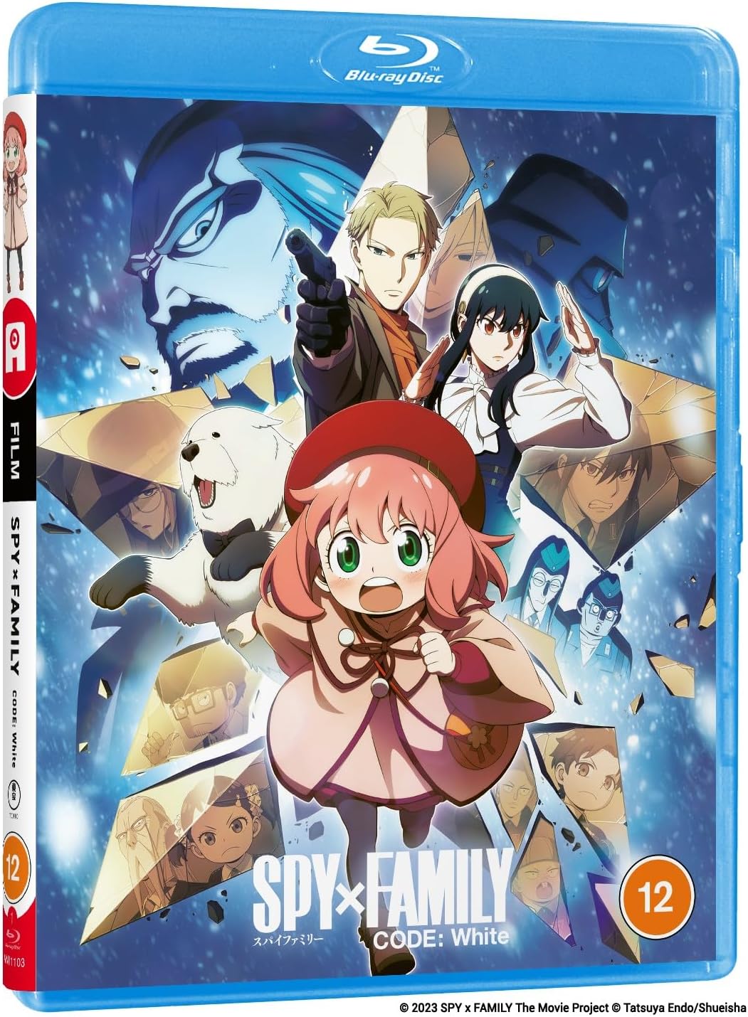 Blu-ray cover for “SPY x FAMILY CODE: White” featuring anime characters.