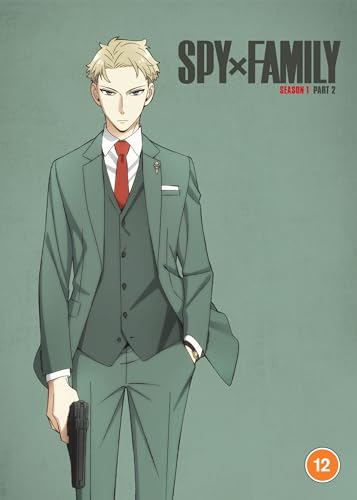 Spy X Family Part 2 DVD cover featuring a man in a suit holding a gun.