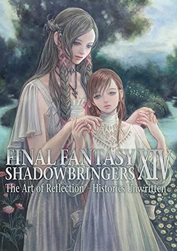 Book cover featuring two young women in ornate dresses, lush greenery background.