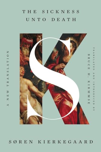 Book cover: "The Sickness Unto Death" with religious artwork and white "S".