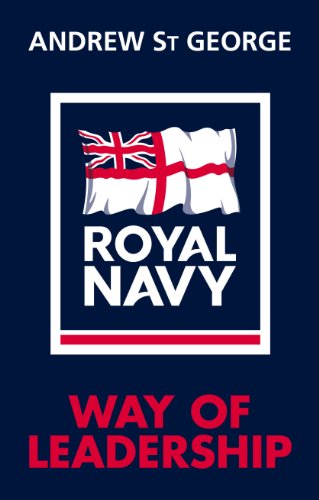 Book cover: Royal Navy flag with title "Way of Leadership".