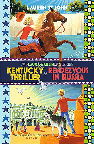 Book cover featuring a girl on horseback and a boy with a dog.