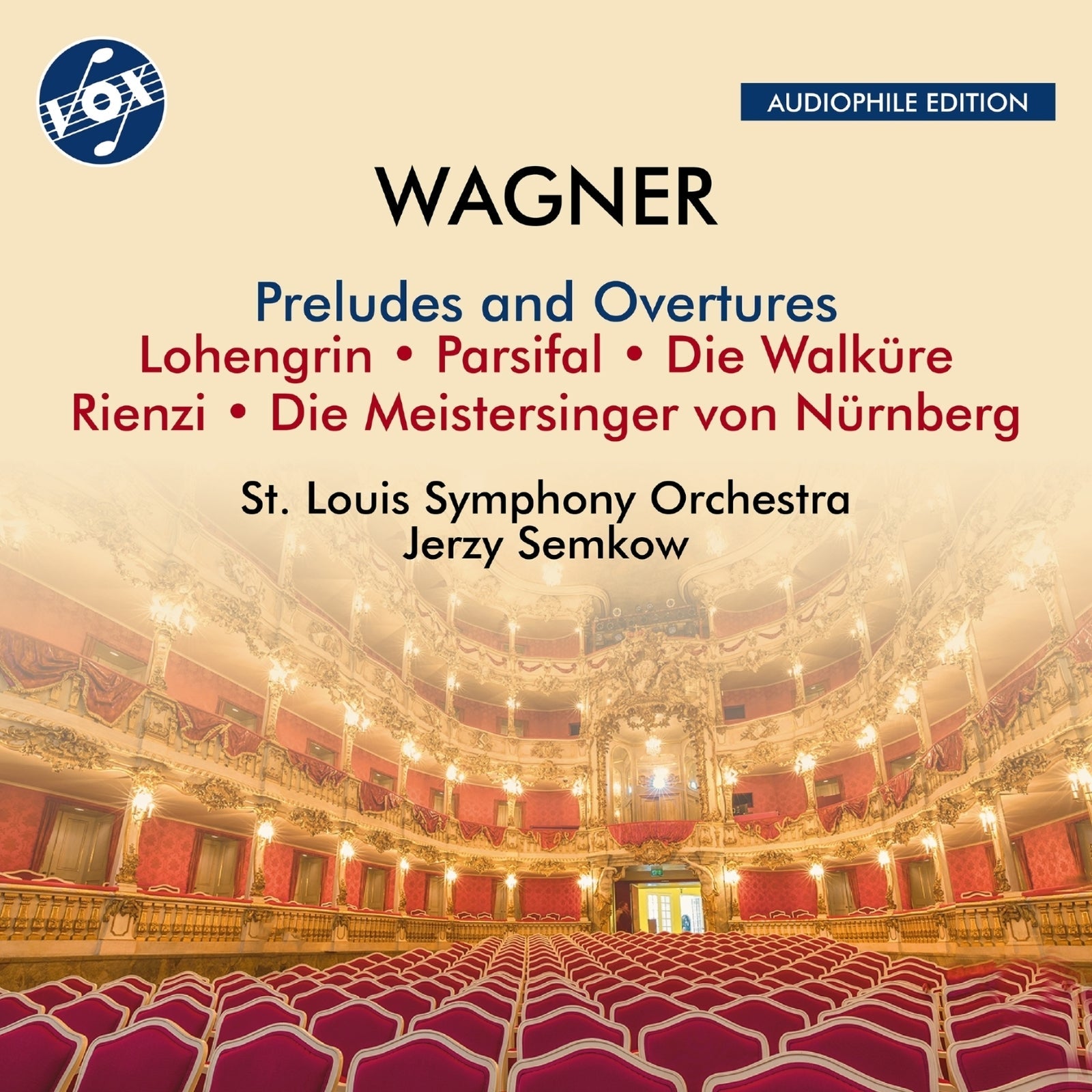 CD cover for Wagner’s Preludes and Overtures by St. Louis Symphony Orchestra.