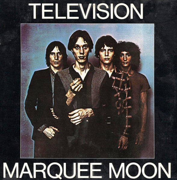 Marquee Moon album cover featuring a portrait of four men with long hair.