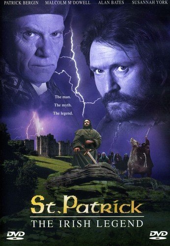 DVD cover for "St. Patrick - The Irish Legend" with actors' portraits.