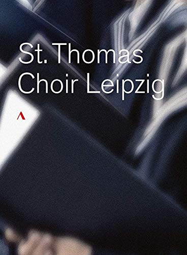 DVD cover featuring a choir member in formal attire, text “St. Thomas Choir Leipzig”.