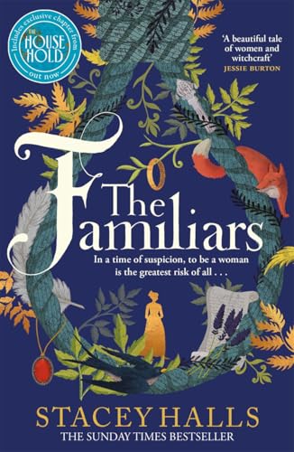 Book cover: “The Familiars” by Stacey Halls, featuring a dragon and woman.