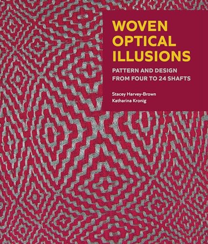 Book cover featuring a red and gray woven textile pattern.