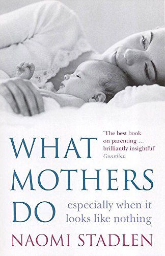 A black and white book cover showing a mother lying down with her baby.