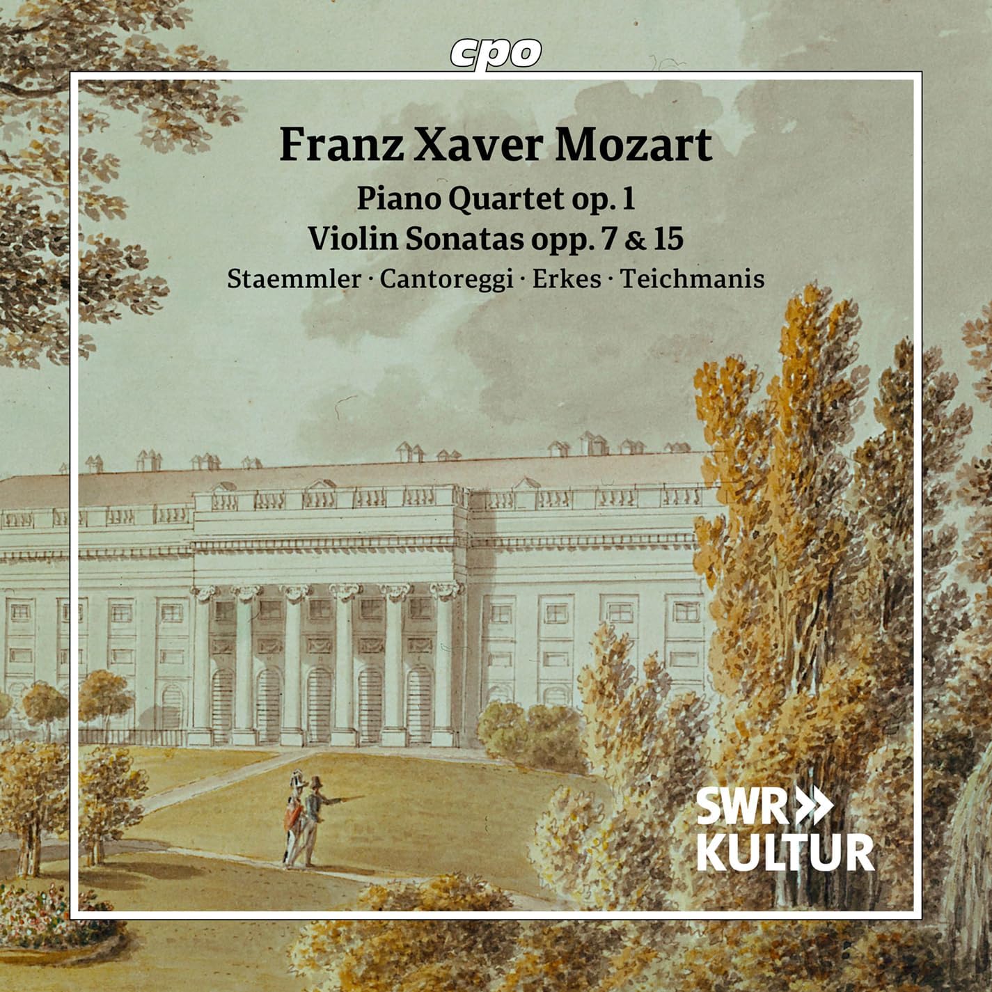 CD cover for Franz Xaver Mozart piano and violin sonatas.