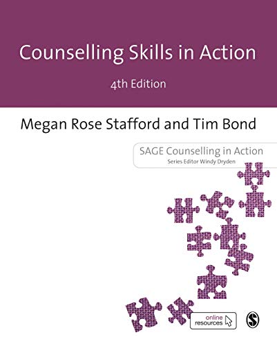 Book cover: "Counselling Skills in Action," 4th edition, with puzzle pieces.