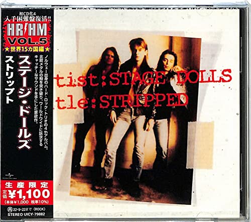 CD case for "Stripped" by Stage Dolls, featuring a band portrait.