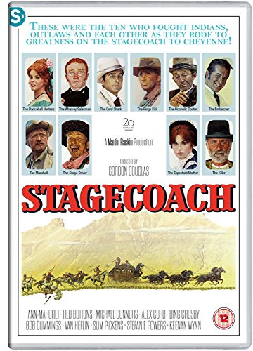 DVD cover for the 1966 Western film *Stagecoach*, featuring cast portraits.