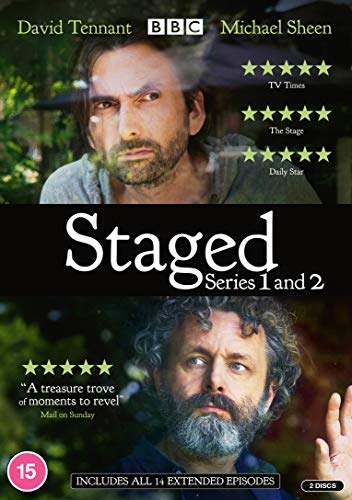 DVD cover for "Staged" featuring David Tennant and Michael Sheen.