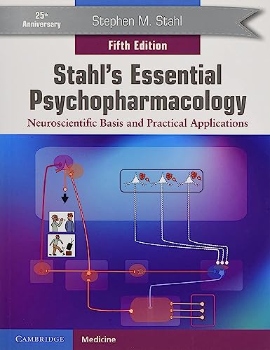 Cover of Stahl's Essential Psychopharmacology Fifth Edition featuring a blue neuroscientific diagram.