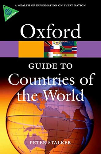 Book cover: "A Guide to Countries of the World" with flags and a globe.