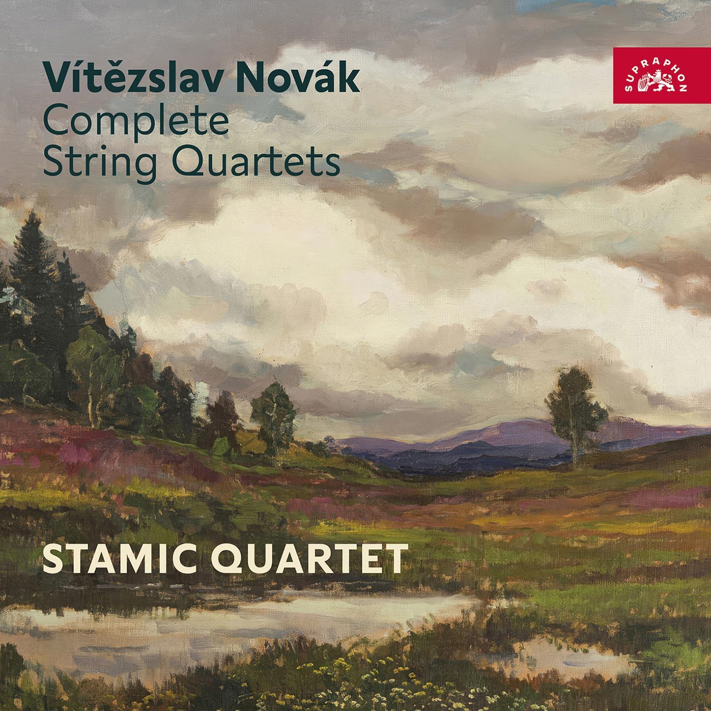 CD cover for Vitezslav Novak’s string quartets, landscape painting.