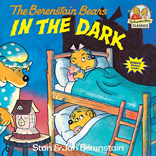 The Berenstain Bears in the Dark book cover featuring bears in a bunk bed.