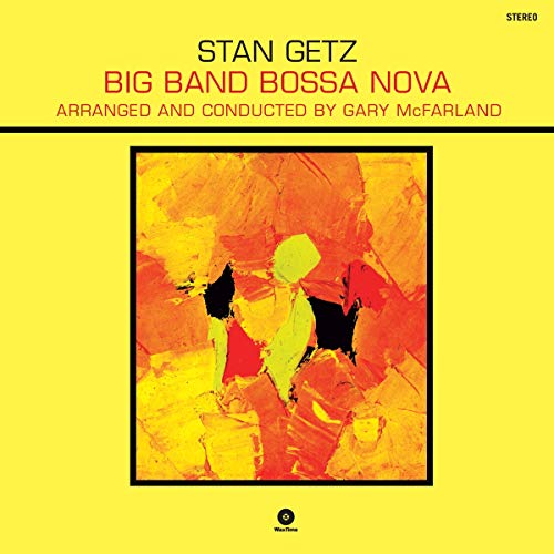 Stan Getz “Big Band Bossa Nova” vinyl record cover with abstract art.