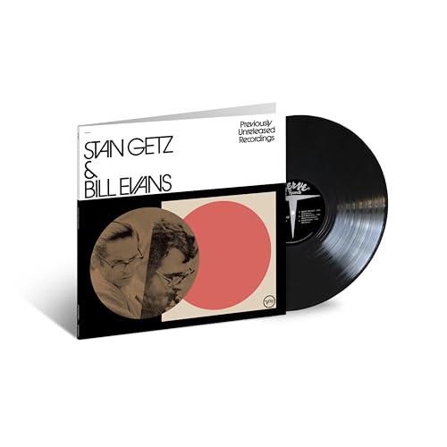 Vinyl record cover and disc for Stan Getz and Bill Evans featuring abstract circles.