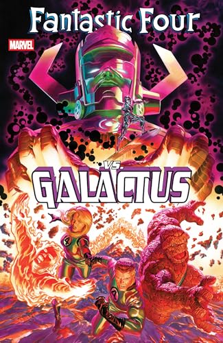 Comic cover featuring Galactus towering over the Fantastic Four.