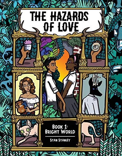 Book cover: two people embrace within an ornate, patterned frame.