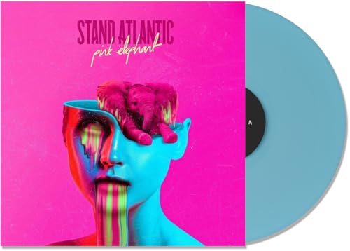 Stand Atlantic "Pink Elephant" vinyl record with blue disc and colorful cover.