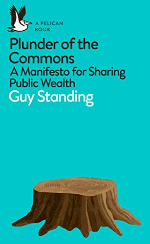 Book cover: “Plunder of the Commons” with a tree stump illustration.