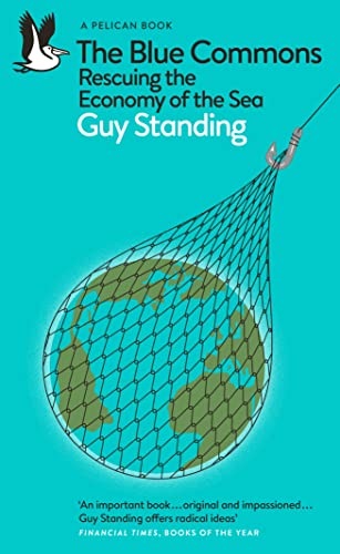 Book cover showing a fishing net catching the Earth against a bright blue background.