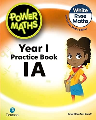 Power Maths Year 1 Practice Book 1A cover with illustration of a young girl.