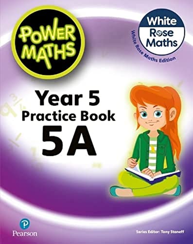 Power Maths Year 5 Practice Book 5A cover with a girl reading a book.